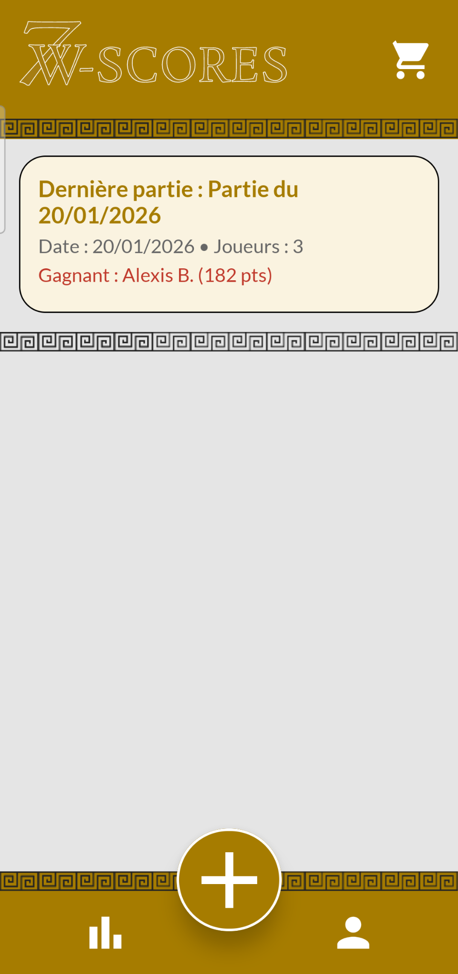 Page d'accueil de 7W-Score